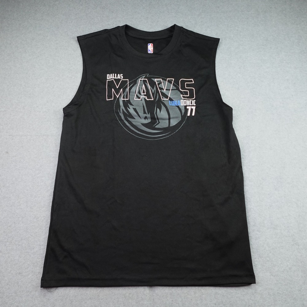 Luka Doncic Dallas Mavericks Tank Mens Medium Black NBA Sleeveless T Shirt 77